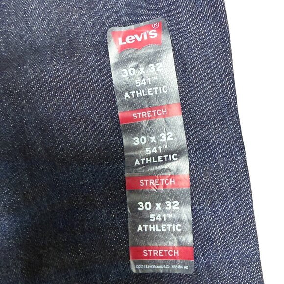 NWT Men's LEVI'S 541 Athletic Fit Dark Wash Stretch Denim Jeans | Size 30 x‎ 32 - Picture 8 of 14